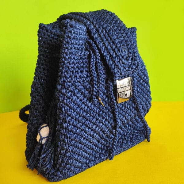 Hand Woven Cross Body Wool Bag with Crystal - Divine Vibes