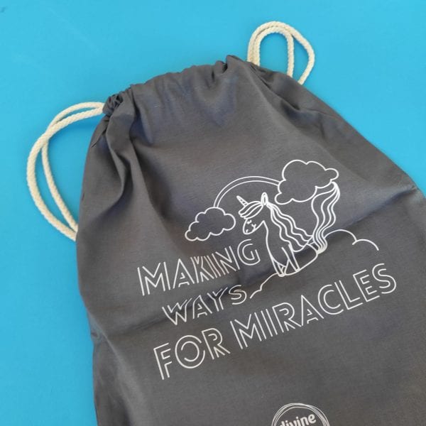 Sac de Gym en Coton "Making Ways for Miracles" - Divine Vibes